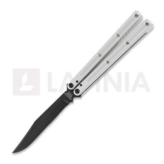 Squid Industries Krake Raken Bowie Inked Silver V2.5 balisong