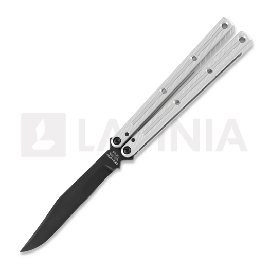 Squid Industries Krake Raken Bowie Inked Silver V2.5 balisong