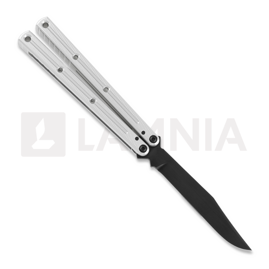 Squid Industries Krake Raken Bowie Inked Silver V2.5 balisong