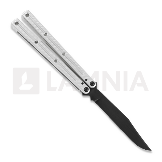 Squid Industries Krake Raken Bowie Inked Silver V2.5 balisong
