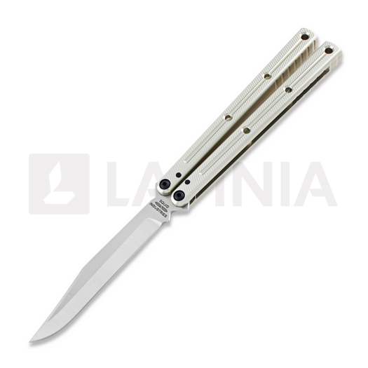 Squid Industries Krake Raken Bowie V2 balisong, silver