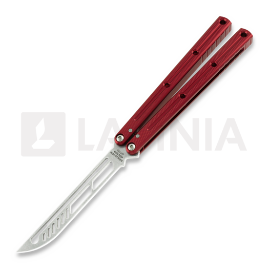 Squid Industries Krake Raken balisong trainer, red