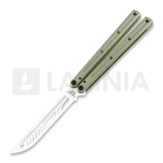 Balisong trainer Squid Industries Krake Raken, silver