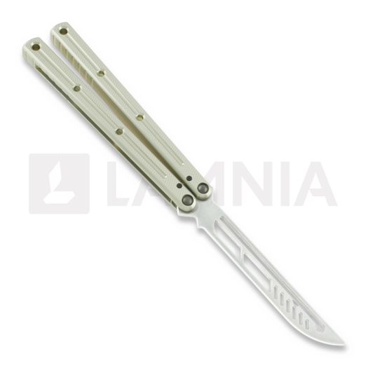 Squid Industries Krake Raken balisong trainer, silver