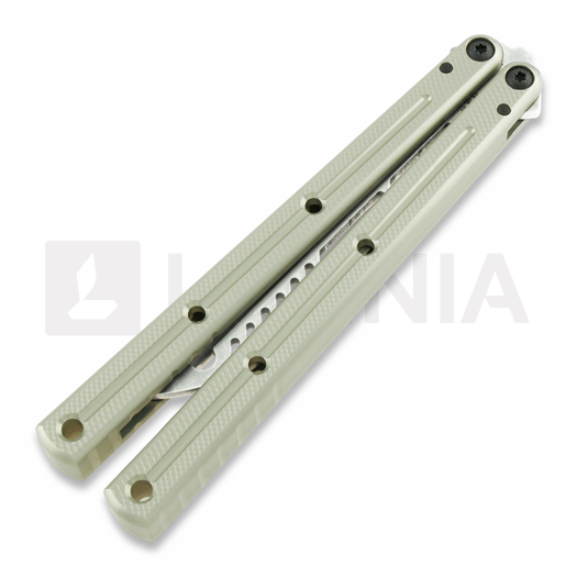 Squid Industries Krake Raken balisong trainer, silver