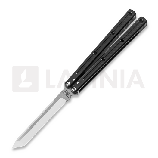 Squid Industries Krake Raken Tanto balisong, svart