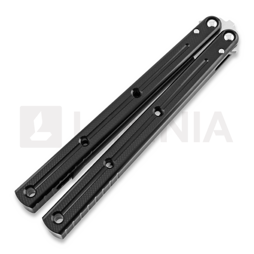 Squid Industries Krake Raken Tanto balisong, crna