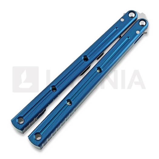 Squid Industries Krake Raken Tanto balisong, plava