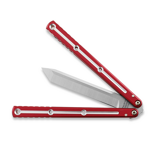 Couteau papillon Squid Industries Krake Raken Tanto Dual-Tone Red V3