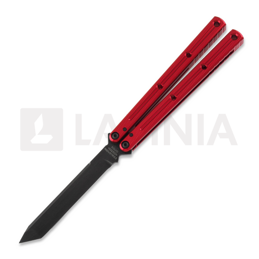 Squid Industries Krake Raken Tanto Inked Red V2.5 balisong