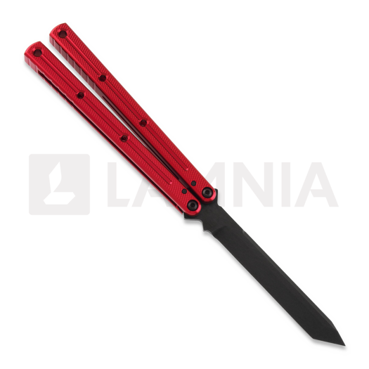 Squid Industries Krake Raken Tanto Inked Red V2.5 balisong
