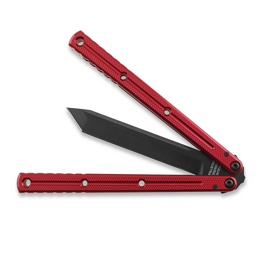 Squid Industries Krake Raken Tanto Inked Red V3 balisong