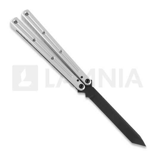 Squid Industries Krake Raken Tanto Inked Silver V2.5 balisong