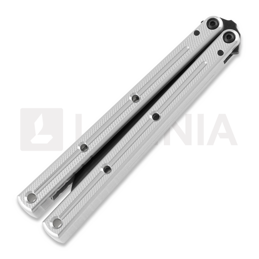 Coltello a farfalla Squid Industries Krake Raken Tanto Inked Silver V2.5