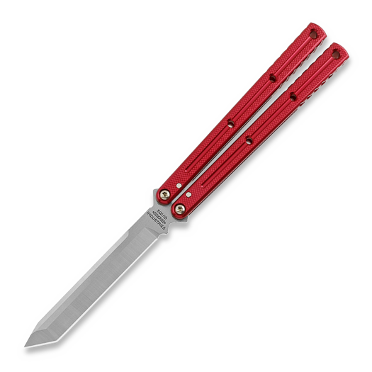 Нож бабочка Squid Industries Krake Raken Tanto Red V3