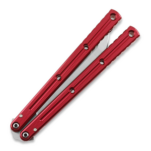 Couteau papillon Squid Industries Krake Raken Tanto Red V3