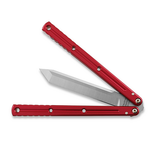 Couteau papillon Squid Industries Krake Raken Tanto Red V3