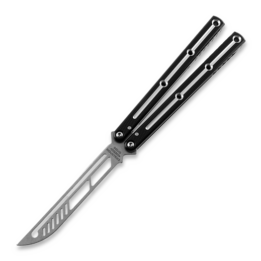 Squid Industries Krake Raken Trainer V2.5 DT balisong trainer, crna