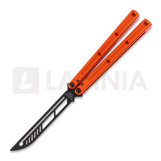 Squid Industries Krake Raken Trainer V2.5 Inked Orange balisong trainer