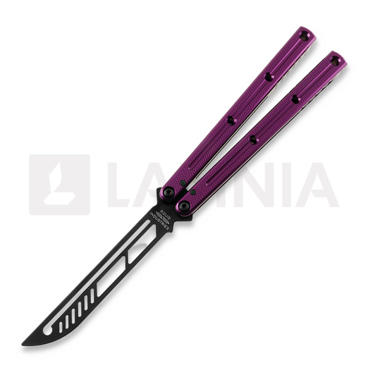 Тренировочный балисонг Squid Industries Krake Raken Trainer V2.5 Inked Purple