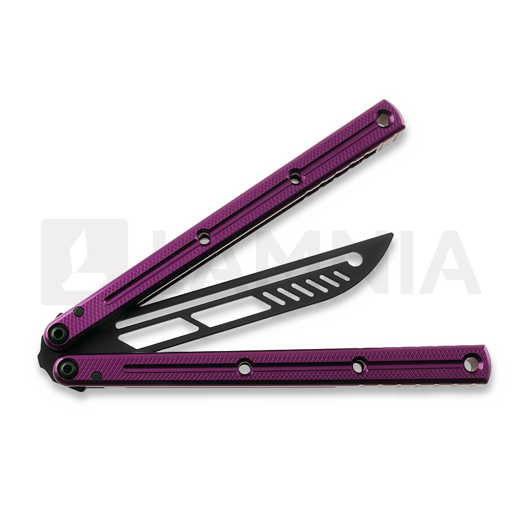 Balisong trainer Squid Industries Krake Raken Trainer V2.5 Inked Purple