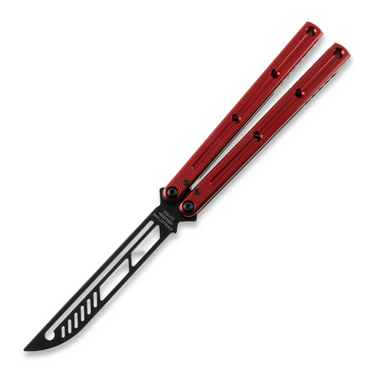 Balisong trainer Squid Industries Krake Raken Trainer V2.5 Inked Red