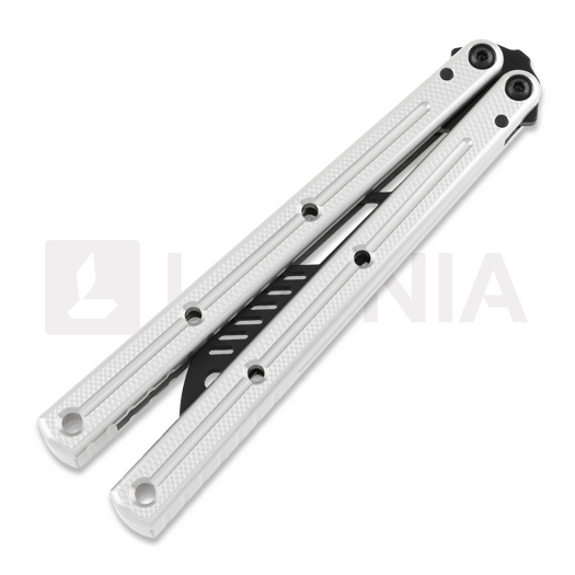 Squid Industries Krake Raken Trainer V2.5 Inked Silver balisong trainer