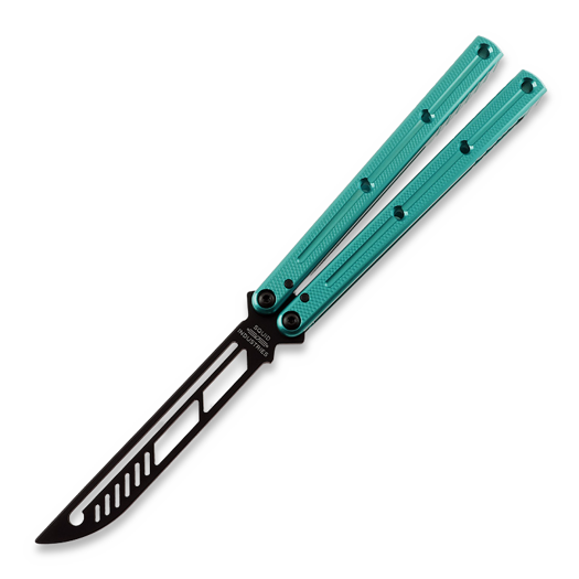 Couteau papillon d'entraînement Squid Industries Krake Raken Trainer V2.5 Inked Teal