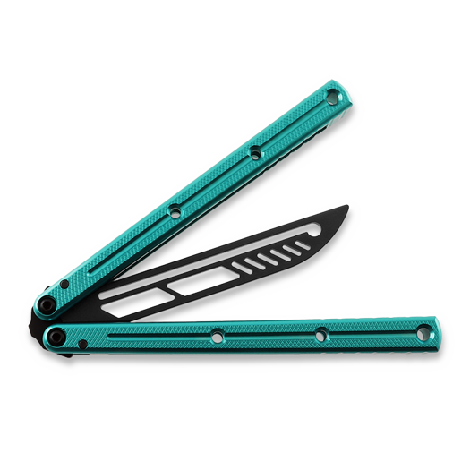 Balisong trainer Squid Industries Krake Raken Trainer V2.5 Inked Teal