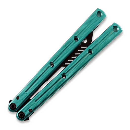 Balisong trainer Squid Industries Krake Raken Trainer V2.5 Inked Teal