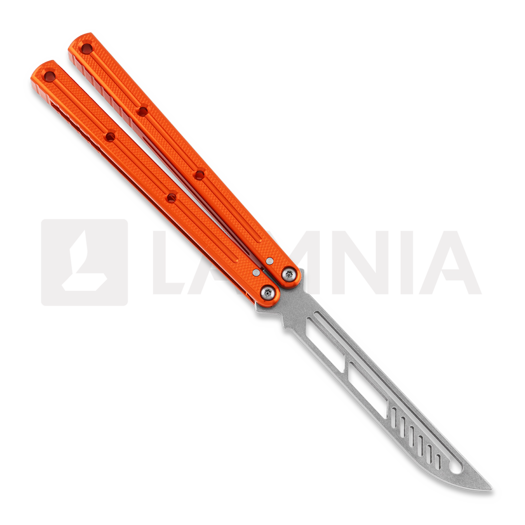 Squid Industries Krake Raken Trainer V2.5 balisong trainer, 橙色