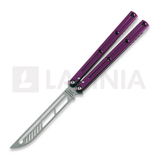 Balisong trainer Squid Industries Krake Raken Trainer V2.5, пурпуро́вий
