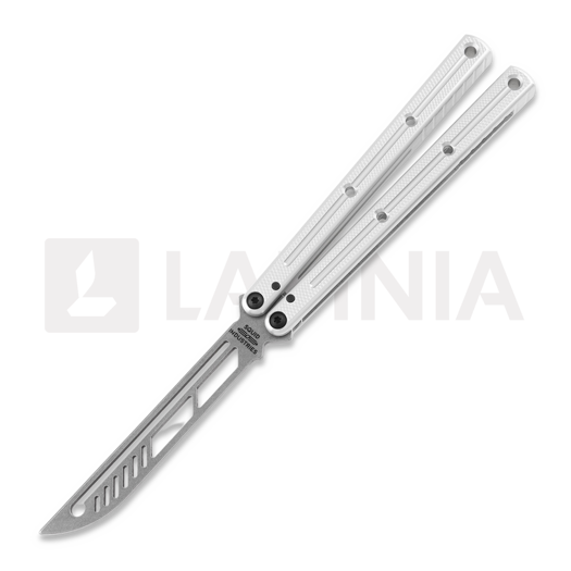 Тренировочный балисонг Squid Industries Krake Raken Trainer V2.5, silver