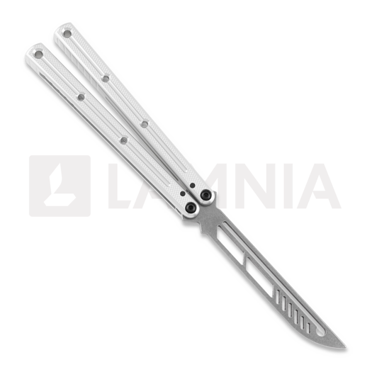 Balisong trainer Squid Industries Krake Raken Trainer V2.5, silver