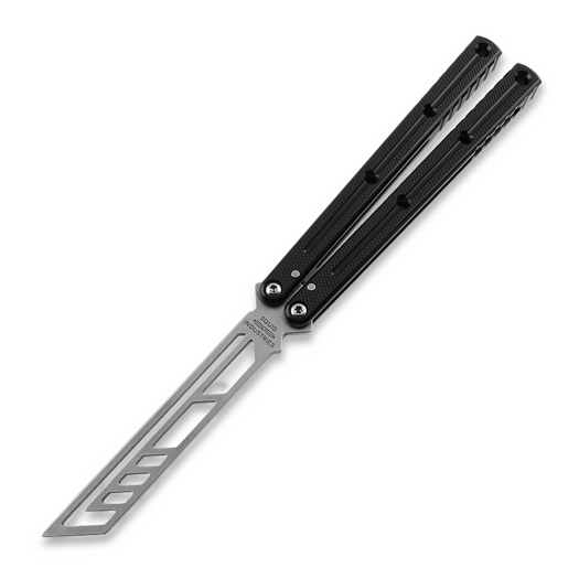 Squid Industries Krake Raken Trainer V3 balisong träningsknivar, svart
