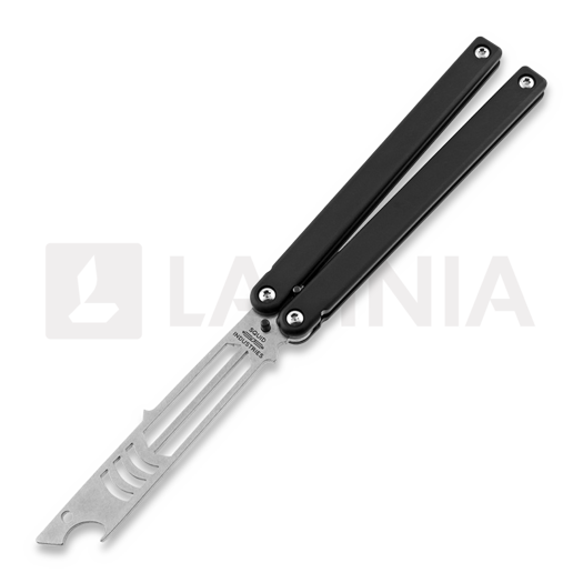 Тренировочный балисонг Squid Industries Mako Bottle Opener, чёрный