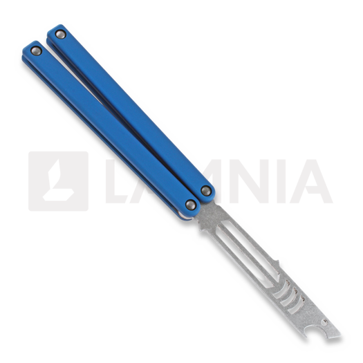 Squid Industries Mako Bottle Opener balisong trainer, 藍色