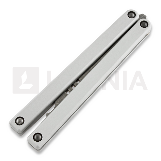 Squid Industries Mako Bottle Opener perhosveitsi harjoitteluun, silver