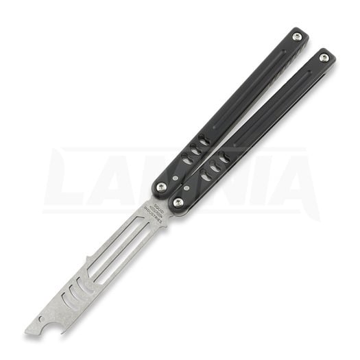 Squid Industries Mako Bottle Opener V5 balisong trainer, 검정