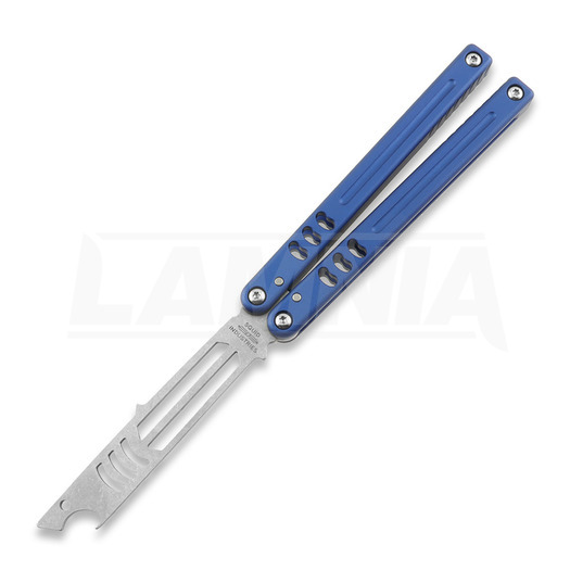 Coltello a farfalla per allenamento Squid Industries Mako Bottle Opener V5, blu