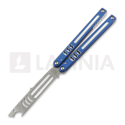 Squid Industries Mako Bottle Opener V5 balisong trainer, Dual Tone Blue