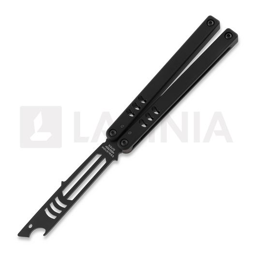 Navaja mariposa de entrenamiento Squid Industries Mako Inked Black V4.5