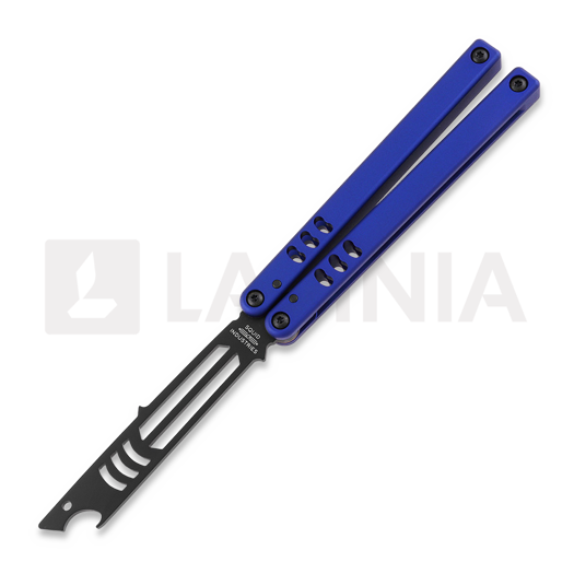 Navaja mariposa de entrenamiento Squid Industries Mako Inked Blue V4.5