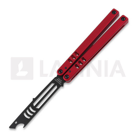 Squid Industries Mako Inked Red V4.5 balisong träningsknivar
