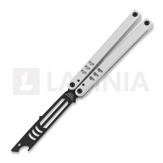 Squid Industries Mako Inked Silver V4.5 balisong trainer