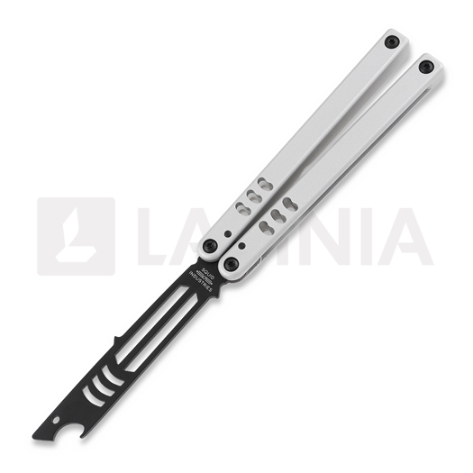 Balisong trainer Squid Industries Mako Inked Silver V4.5
