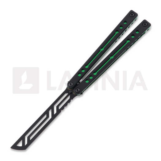 Cvičné nož motýlek Squid Industries Inked Nautilus V2, zelená