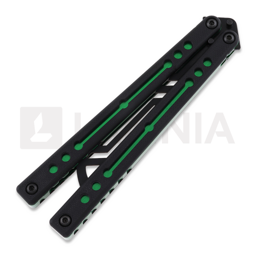 Balisong trainer Squid Industries Inked Nautilus V2, roheline