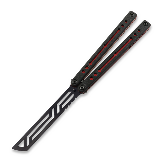 Cvičné nož motýlek Squid Industries Inked Nautilus V2, červená