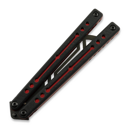 Balisong trainer Squid Industries Inked Nautilus V2, punane